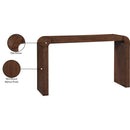  Meridian Toulon Brown Oak Veneer Console Table IMAGE 7