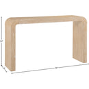  Meridian Toulon Natural Oak Veneer Console Table IMAGE 6