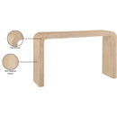  Meridian Toulon Natural Oak Veneer Console Table IMAGE 7