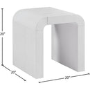 Meridian Toulon White Oak Veneer End / Side Table IMAGE 6
