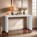  Meridian Toulon White Oak Veneer Console Table IMAGE 2