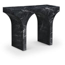  Meridian Pomezia Black Marble Finish Console Table IMAGE 1