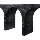  Meridian Pomezia Black Marble Finish Console Table IMAGE 5