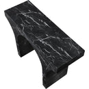  Meridian Pomezia Black Marble Finish Console Table IMAGE 6