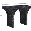  Meridian Pomezia Black Marble Finish Console Table IMAGE 7