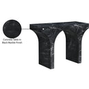  Meridian Pomezia Black Marble Finish Console Table IMAGE 8