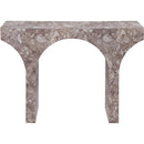  Meridian Pomezia Brown Marble Finish Console Table IMAGE 4