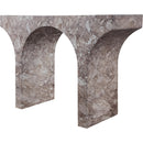  Meridian Pomezia Brown Marble Finish Console Table IMAGE 5