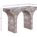  Meridian Pomezia Brown Marble Finish Console Table IMAGE 7