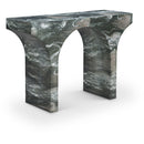  Meridian Pomezia Green Marble Finish Console Table IMAGE 1