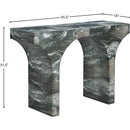  Meridian Pomezia Green Marble Finish Console Table IMAGE 7