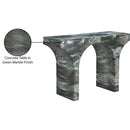  Meridian Pomezia Green Marble Finish Console Table IMAGE 8