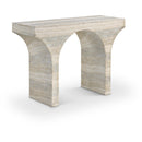  Meridian Pomezia Natural Travertine Finish Console Table IMAGE 1