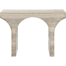  Meridian Pomezia Natural Travertine Finish Console Table IMAGE 4