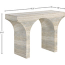  Meridian Pomezia Natural Travertine Finish Console Table IMAGE 7