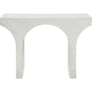  Meridian Pomezia White Marble Finish Console Table IMAGE 4