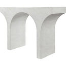  Meridian Pomezia White Marble Finish Console Table IMAGE 5