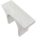  Meridian Pomezia White Marble Finish Console Table IMAGE 6