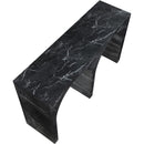  Meridian Faenza Black Marble Finish Console Table IMAGE 5