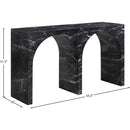  Meridian Faenza Black Marble Finish Console Table IMAGE 6