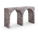  Meridian Faenza Brown Marble Finish Console Table IMAGE 1