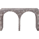  Meridian Faenza Brown Marble Finish Console Table IMAGE 3