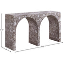  Meridian Faenza Brown Marble Finish Console Table IMAGE 6