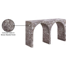  Meridian Faenza Brown Marble Finish Console Table IMAGE 7
