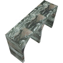  Meridian Faenza Green Marble Finish Console Table IMAGE 5