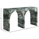  Meridian Faenza Green Marble Finish Console Table IMAGE 6