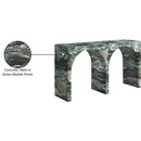  Meridian Faenza Green Marble Finish Console Table IMAGE 7