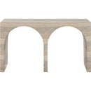  Meridian Faenza Natural Travertine Finish Console Table IMAGE 3