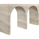  Meridian Faenza Natural Travertine Finish Console Table IMAGE 4