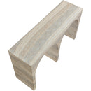  Meridian Faenza Natural Travertine Finish Console Table IMAGE 5