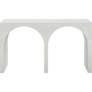  Meridian Faenza White Marble Finish Console Table IMAGE 3