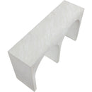  Meridian Faenza White Marble Finish Console Table IMAGE 5