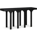  Meridian Westfield Black Solid Wood And Oak Veneer Console Table IMAGE 1