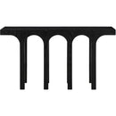  Meridian Westfield Black Solid Wood And Oak Veneer Console Table IMAGE 3