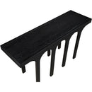  Meridian Westfield Black Solid Wood And Oak Veneer Console Table IMAGE 5