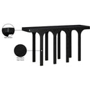  Meridian Westfield Black Solid Wood And Oak Veneer Console Table IMAGE 7