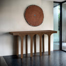  Meridian Westfield Brown Solid Wood And Oak Veneer Console Table IMAGE 2