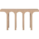  Meridian Westfield Natural Solid Wood And Oak Veneer Console Table IMAGE 3