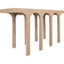  Meridian Westfield Natural Solid Wood And Oak Veneer Console Table IMAGE 4