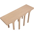  Meridian Westfield Natural Solid Wood And Oak Veneer Console Table IMAGE 5
