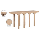  Meridian Westfield Natural Solid Wood And Oak Veneer Console Table IMAGE 7