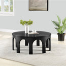 Meridian Westfield Black Solid Wood And Oak Veneer Coffee Table IMAGE 2