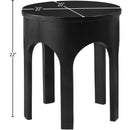  Meridian Westfield Black Solid Wood And Oak Veneer End / Side Table IMAGE 6