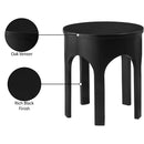  Meridian Westfield Black Solid Wood And Oak Veneer End / Side Table IMAGE 7