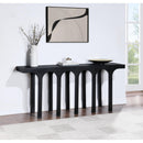  Meridian Westfield Black Solid Wood And Oak Veneer Console Table IMAGE 2