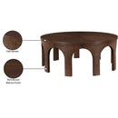  Meridian Westfield Brown Solid Wood And Oak Veneer Coffee Table IMAGE 7